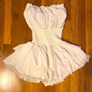 White strapless romper/dress